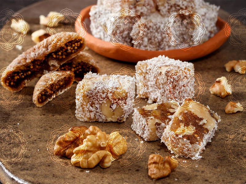 Safranbolu Lokum Turkish Delight With Coconut Fig And Walnut Marasi